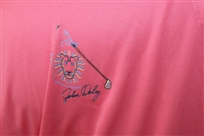 John Daly Signed Personal Chevrolet Pink Polo 3XL Golf Shirt w/Sponsors JSA ALOA