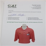John Daly Signed Personal Chevrolet Pink Polo 3XL Golf Shirt w/Sponsors JSA ALOA