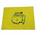 Dustin Johnson Signed 2020 Masters Tournament Embroidered Flag JSA ALOA