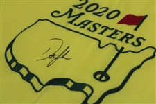 Dustin Johnson Signed 2020 Masters Tournament Embroidered Flag JSA ALOA