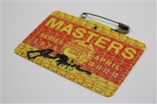 Jack Nicklaus Signed 1975 Masters SERIES Badge #6715 JSA ALOA