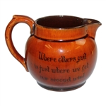Circa 1900 Burslem Athlo Ware Pitcher