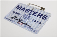 Jack Nicklaus Signed 1966 Masters SERIES Badge #5454 JSA ALOA