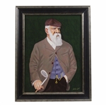 Old Tom Morris The Niblick Canvas Artist Proof #2/10 Produced from Original Painting - Framed