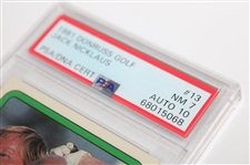 Jack Nicklaus Signed 1981 Donruss Golf Card #13 PSA/DNA #68015068 Auto Grade 10