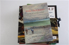 Ten (10) Various Golf Books - Willie Park, Historical Dictionary, Golf Club Value & more