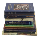 Ten (10) Various Golf Books - Club Trademarks, St Andrews, Georgiady & more