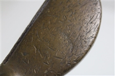  'Zozo' Brass Head Medium Lie Navy London Putter With Hickory Shaft 