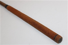  'Zozo' Brass Head Medium Lie Navy London Putter With Hickory Shaft 