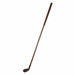  'Zozo' Brass Head Medium Lie Navy London Putter With Hickory Shaft 