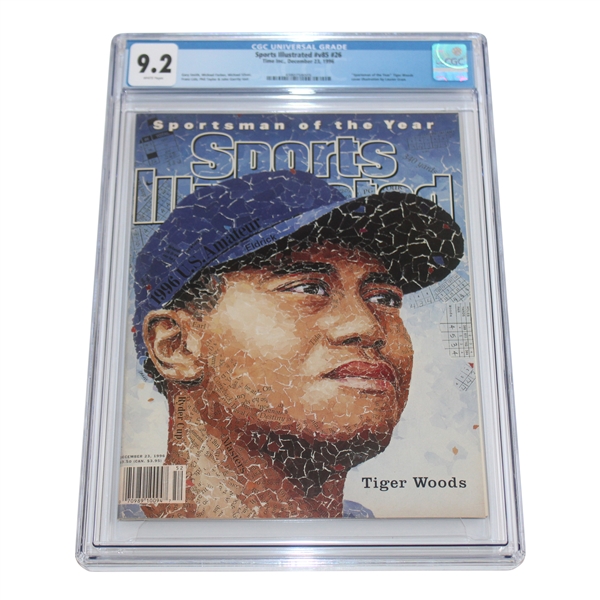 Tiger Woods 1996 Sports Illustrated Sportsman Of The Year Newsstand Magazine CGC 9.2