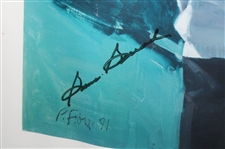 Sam Snead Signed 1992 LA Open Poster - Tiger PGA Debut JSA ALOA