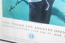 Sam Snead Signed 1992 LA Open Poster - Tiger PGA Debut JSA ALOA