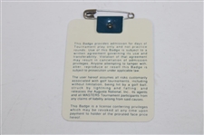 Fred Couples Signed 1992 Masters SERIES Badge #A06162 JSA ALOA