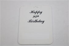 Gene Sarazen Signed Inaugural Golf Tournament 'Happy 94th Birthday' Bag Tag JSA ALOA