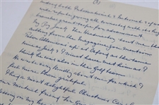 JH Taylor Signed Handwritten 1952 Letter JSA ALOA