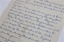 JH Taylor Signed Handwritten 1952 Letter JSA ALOA