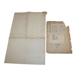 1939 PGA Championship at Pomonok CC Large Bracket Sheet - HG Picard Winner