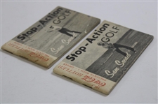 Two (2) Sam Snead Stop-Action Golf Coca-Cola Bottler Flip Books - Book 1 (Driver) & Book 2 (4-Iron)