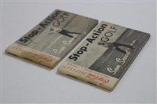 Two (2) Sam Snead Stop-Action Golf Coca-Cola Bottler Flip Books - Book 1 (Driver) & Book 2 (4-Iron)