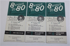 Three (3) '8 Ways to 80' Pamphlets by Jackie Burke – Lesson #1, Lesson #2 & Lesson #4