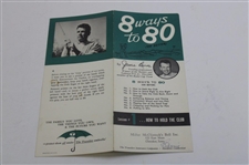 Three (3) '8 Ways to 80' Pamphlets by Jackie Burke – Lesson #1, Lesson #2 & Lesson #4