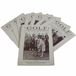 Nine (9) 1930 Golf Illustrated UK Issues – Bobby Jones Wins British Amateur Cover (Grand Slam)