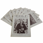 Nine (9) 1930 Golf Illustrated UK Issues – Bobby Jones Wins Gold Vase Cover (Grand Slam)