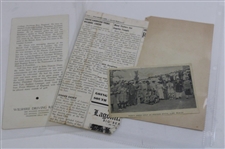 John Duncan Dunn Newspaper Clippings, Postcards, Correspondence & other