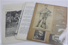 John Duncan Dunn Newspaper Clippings, Postcards, Correspondence & other