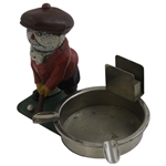 Vintage Dunlop Man in Red Coat Putting Ash Tray