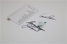 Big 3' Palmer, Nicklaus & Player Signed Augusta National Golf Club Scorecard PSA #AN64537