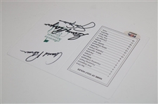 Big 3' Palmer, Nicklaus & Player Signed Augusta National Golf Club Scorecard PSA #AN64537