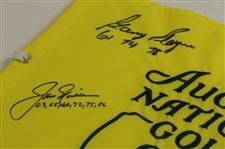Jack Nicklaus & Gary Player Signed Augusta National Member Flag w/Dates Won JSA ALOA