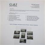Seven (7) Original 1929 Gene Sarazen Photos - Sarazen Collection
