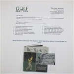 Gene Sarazen's Personal 'The Masters' Book Signed by Author Furman Bisher to Gene JSA ALOA