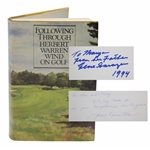 Gene Sarazen & Herbert Warren Wind Signed Genes Personal Following Through Book JSA ALOA