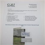 Gene Sarazen & Herbert Warren Wind Signed Gene's Personal 'Following Through' Book JSA ALOA