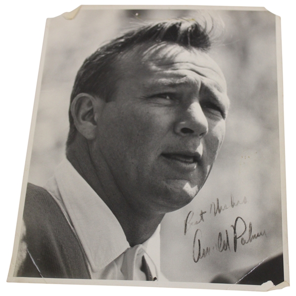Arnold Palmer Signed Pongracz Photo Inscribed Best Wishes JSA ALOA