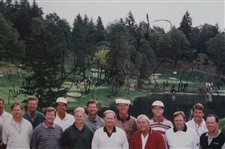 Nicklaus, Palmer, Daly & others Signed Fred Meyer Challenge Group Photo - Framed JSA ALOA