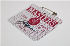 Jack Nicklaus Signed 1986 Masters SERIES Badge #A8252 JSA ALOA