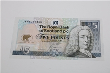 Jack Nicklaus Signed RBS 5 Pound Note JSA ALOA