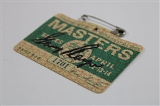 Gary Player Signed 1974 Masters SERIES Badge #1701 JSA ALOA
