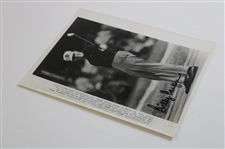 Billy Casper Signed 1967 US Open at Baltusrol Golf Club Press Photo