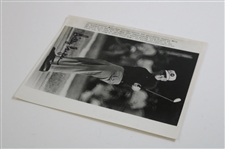 Billy Casper Signed 1967 US Open at Baltusrol Golf Club Press Photo