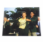 Bernhard Langer Signed Photo Receiving The Green Jacket From Fred Couples Beckett #AA39224