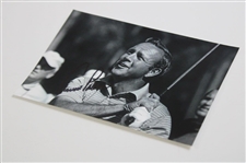 Arnold Palmer Signed Black & White Photo Teeing Off JSA ALOA