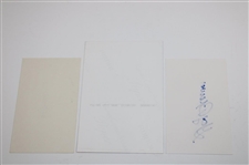Gary Player Signed Masters Photo with Gay Brewer & Art Wall Signed 3x5 Cards JSA ALOA