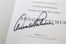 Arnold Palmer Signed 2002 'Playing By The Rules' Book JSA ALOA