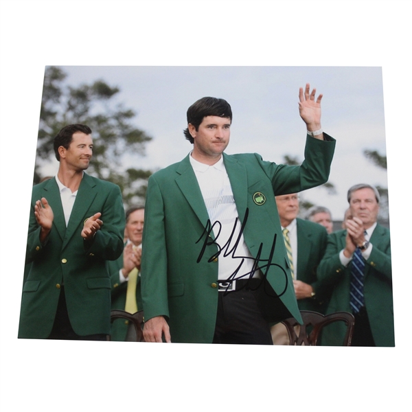 Bubba Watson Signed 2014 Green Jacket Ceremony Photo JSA ALOA